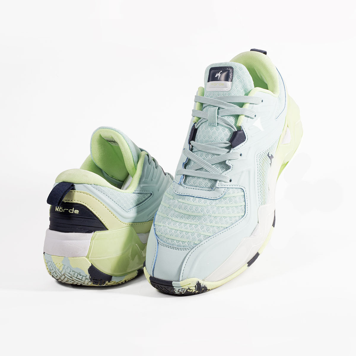 Reverse Padel Shoes – Green & Light Blue