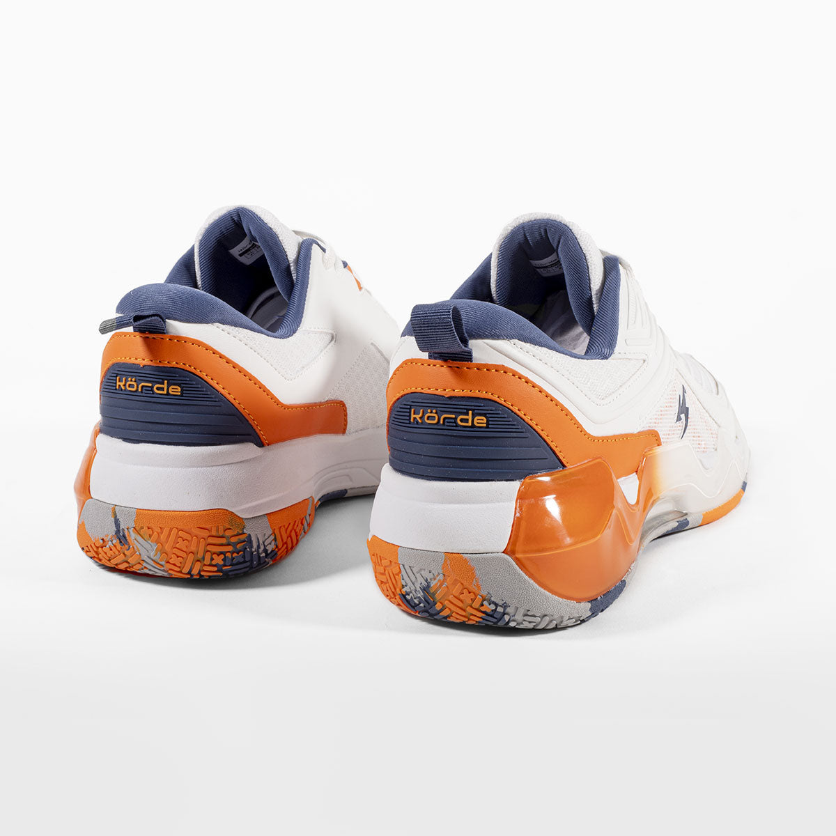 Reverse Padel Shoes – White & Orange