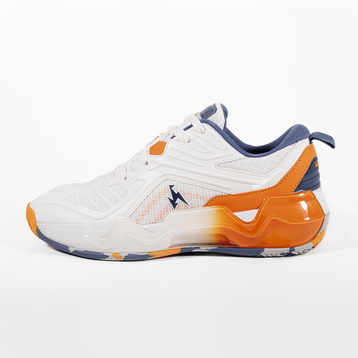 Reverse Padel Shoes – White & Orange