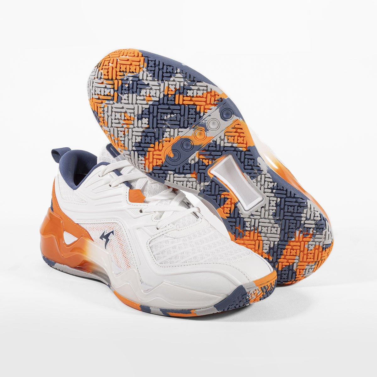 Reverse Padel Shoes – White & Orange
