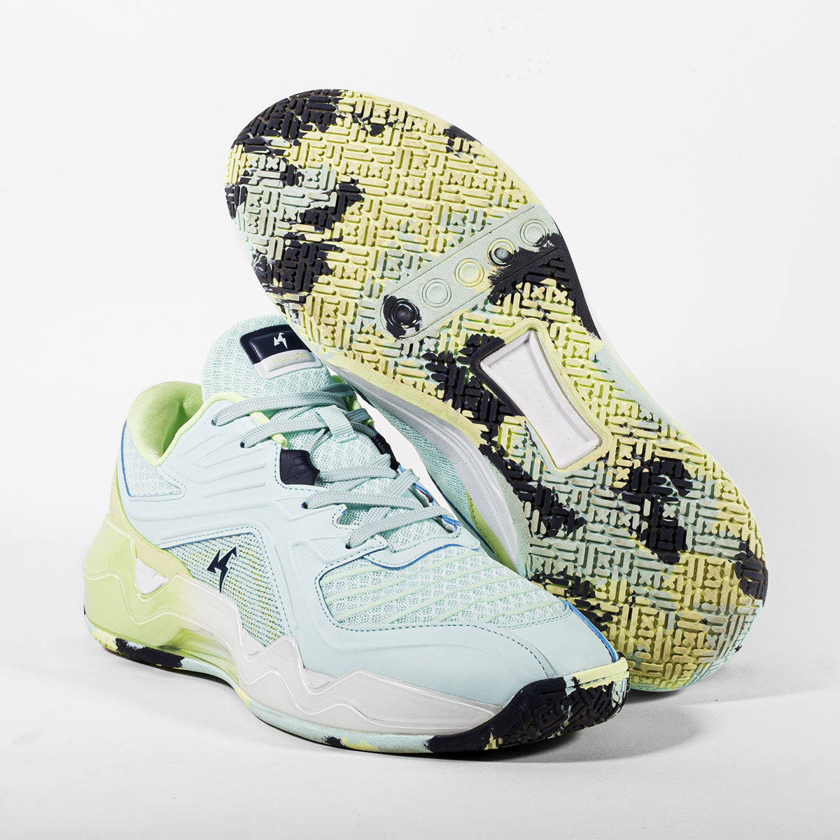 Reverse Padel Shoes – Green & Light Blue